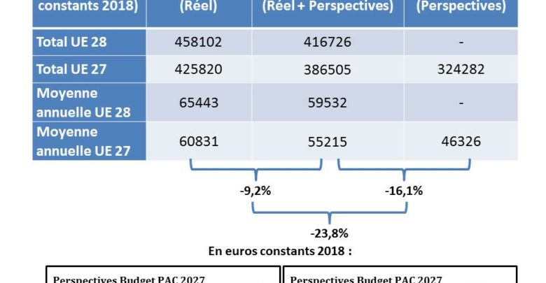Photo de Baisse du budget de la PAC UE27 de près de 30% en vingt ans : l’abandon progressif de la seule politique européenne intégrée