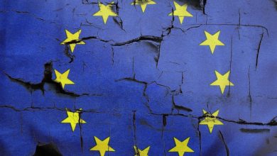 Drapeau européen craquelé